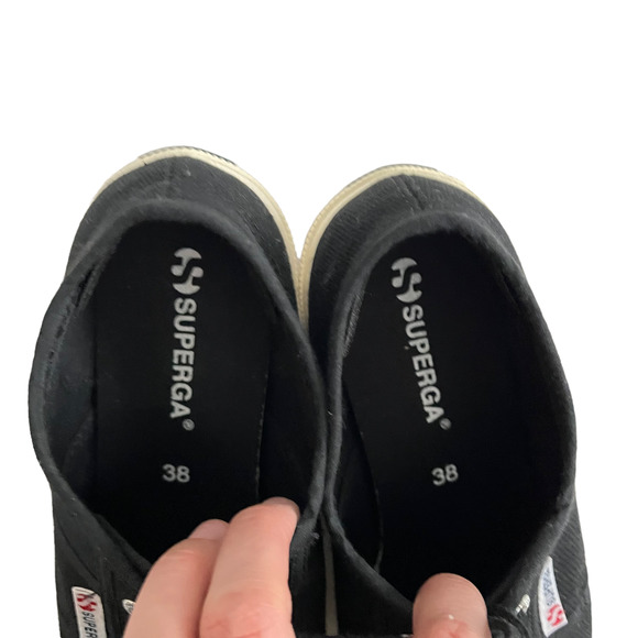 Superga Black canvas sneakers Women Size EU38/US8 - Picture 8 of 14